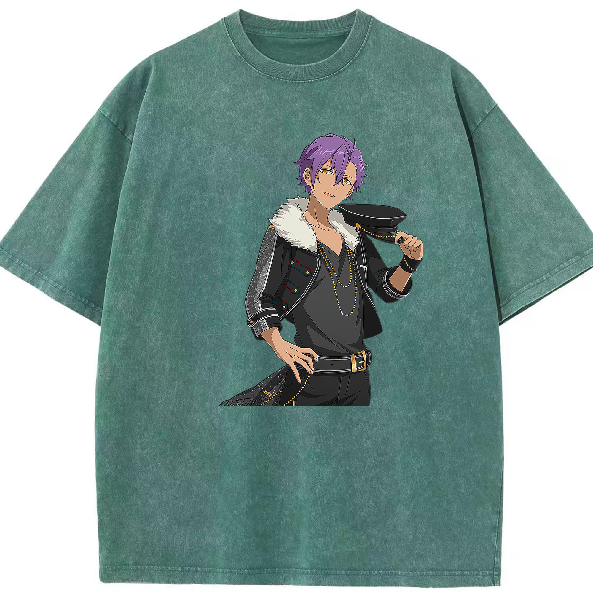 （画像用） あんさんぶるスターズ! Ensemble Stars 綿100% ヴィンテージ風 半袖Tシャツ（フロントプリント）
